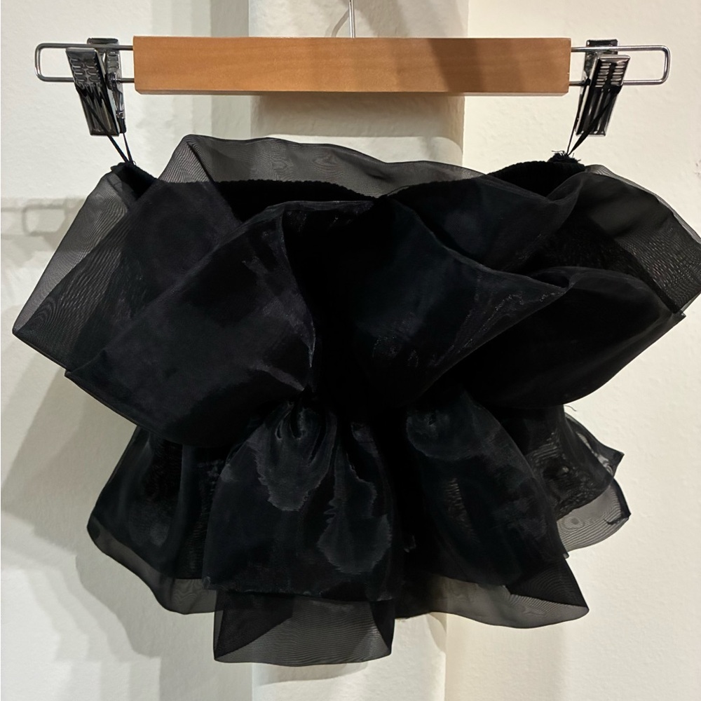 Zara Black Tulle Crop Top